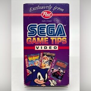 SEGA Game Tips Video VHS (1994) Exclusively from Post Kid's Cereals